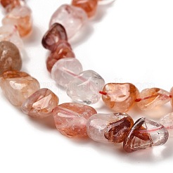 Natürliche rote hämatoide Quarz-/Eisenquarz-Perlenstränge&nbsp;G-P497-01E-54