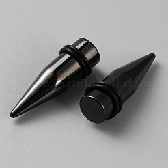 1 jeu de bouchons d'oreille en acier inoxydable 304&nbsp;EJEW-BBC0001-70C