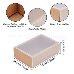 Boîtes à bijoux en papier kraft&nbsp;CON-WH0068-65D