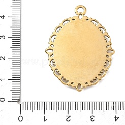 Anhänger aus Edelstahl 304 und Stoff&nbsp;STAS-I369-10G-02