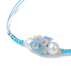 Braccialetti di perline intrecciate con cordino di nylon regolabile&nbsp;BJEW-MZ00170-06