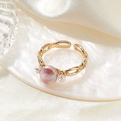 Manschettenringe aus Messing für Damen&nbsp;RJEW-JR00809