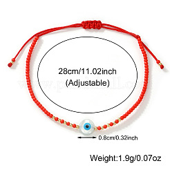 Natürliche Muschel mit geflochtenen Perlenarmbändern mit bösem Blick für Frauen&nbsp;JK8381-2