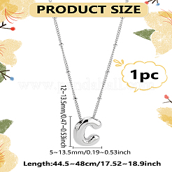 1 Stück Messingkette mit Buchstabenanhängern aus Legierung&nbsp;NJEW-LP0001-41C-P