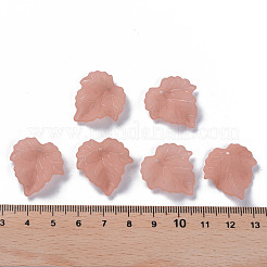 Trasparente satinato pendenti foglia acriliche&nbsp;X-PAF002Y-6