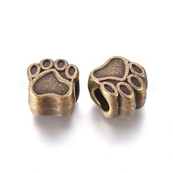 Tibetischer Stil Metall europäischen Großlochperlen&nbsp;X-MPDL-6160-AB-NR