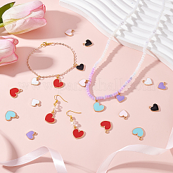 90pcs 6 pendentifs en émail en alliage de style&nbsp;ENAM-GA0001-07