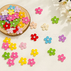 220 Stück 11 Farben Fusselblumen-Ornament-Zubehör&nbsp;DIY-MA0006-89