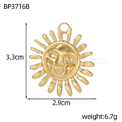 Pendentifs en acier inoxydable 304&nbsp;STAS-OY005-63G