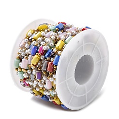 Chaînes de perles en acier inoxydable 304 faites à la main&nbsp;CHS-L031-09G