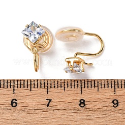 Ohrmanschetten-Beschläge aus Messing mit Mikropavé und Zirkonia&nbsp;KK-F898-15E-G