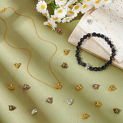 100 pièces 5 styles de perles en alliage de style tibétain&nbsp;TIBE-PH0002-40