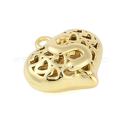 Pendentifs creux en laiton pour la Saint-Valentin&nbsp;KK-M289-03S-G
