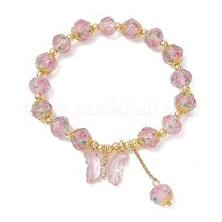 Handgefertigte Armbänder mit Anhängern aus Goldsandperlen&nbsp;BJEW-JB13010-01