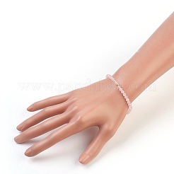 Natürlichen Rosenquarz Stretch-Armbänder&nbsp;BJEW-JB03797-01