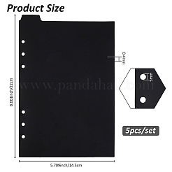 Feuilles intercalaires pour carnet de notes à reliure à disque en plastique PVC&nbsp;KY-WH0036-121B-01