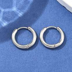 Boucles d'oreilles créoles en acier inoxydable 304 résistant au ternissement&nbsp;EJEW-F111B-16mm-P