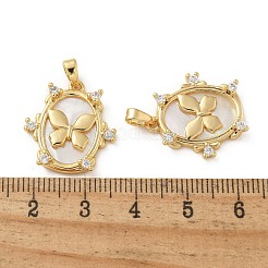 Pendentifs en laiton avec micro pavé de zircone cubique&nbsp;KK-R210-10G