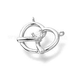 925 Herzanhänger aus Sterlingsilber mit klarem Zirkonia&nbsp;STER-P067-03P