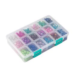 Perline di vetro crackle verniciato a spruzzo 18 colori&nbsp;CCG-JP0001-02