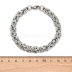304 Edelstahl byzantinische Kettenarmbänder für Frauen und Männer&nbsp;BJEW-R018-16P