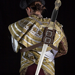 Schwertholster aus PU-Leder mit Schwertrückenscheide für mittelalterliche Renaissance-Cosplay-Requisiten&nbsp;AJEW-WH0248-583