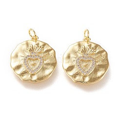 Pendentifs en laiton zircon cubique transparent&nbsp;ZIRC-K086-20G
