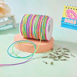 1 rouleau de cordon élastique rond en polyester&nbsp;DIY-CD0001-47