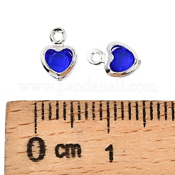 Breloques en verre en laiton coeur&nbsp;KK-S385-01S-05
