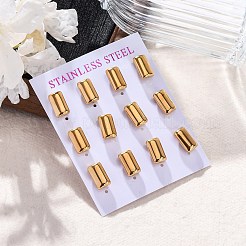 Pendientes de botón de acero inoxidable 304&nbsp;EJEW-C099-21G