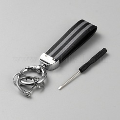 Porte-clés en simili cuir&nbsp;DIY-WH20013-23B