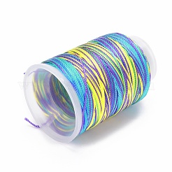 5 rouleaux de cordons en polyester teints par segments à 12 épaisseurs&nbsp;WCOR-P001-01B-023