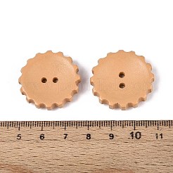 Boutons en bois naturel peints à la bombe&nbsp;WOOD-T032-34B