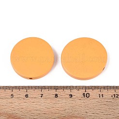 Perles de bois naturel peintes&nbsp;WOOD-S049-02A-08