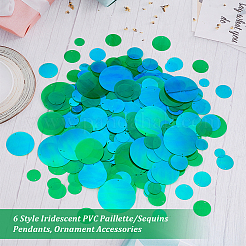 690 Stück irisierende PVC-Paillettenanhänger in 6 Stilen&nbsp;KY-OC0001-31B