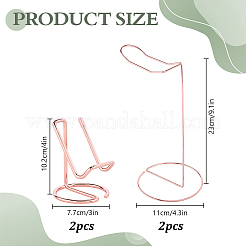 4 pz 2 stili supporti per cuffie in ferro&nbsp;AJEW-DR0002-61RG