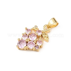 Pendentifs en laiton zircon cubique pavé&nbsp;X1-KK-F919-28G-01