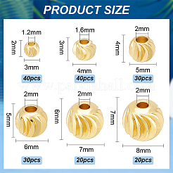 180 pz 6 stili di perline in ottone&nbsp;KK-BC0013-14G