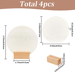 4 sachet de présentoirs ronds en acrylique pour boucles d'oreilles de couple&nbsp;EDIS-SC0001-17B
