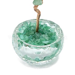 Decorazioni espositive in scaglie di avventurina verde naturale pachira glabra&nbsp;DJEW-K025-04B