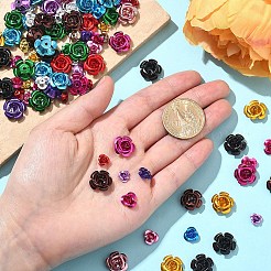 150 stücke 3 arten aluminium 3d rose blume&nbsp;FALUM-YW0001-02