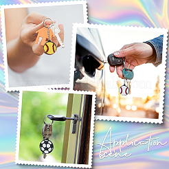 25 Stück 5 Stile Sport-Serie Silikon-Schlüsselanhänger&nbsp;KEYC-SC0002-01