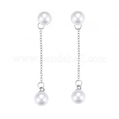 Orecchini a nappa con catena in acciaio inossidabile 304&nbsp;EJEW-I248-12