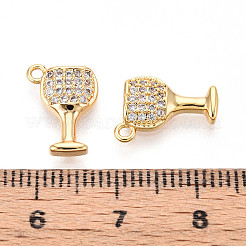 Breloques en laiton avec zircone cubique de micro pave&nbsp;X-KK-N263-67G