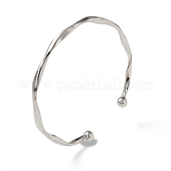 Bracelets manchette en alliage ondulé&nbsp;BJEW-L701-04P