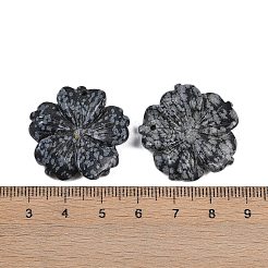 Natürliche geschnitzte Anhänger aus Schneeflockenobsidian&nbsp;G-B097-01A-10