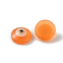 Flach rund mit Harzcabochons des bösen Blicks&nbsp;CRES-CJC0001-39