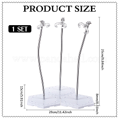 Präsentationsständer für Minifiguren aus Kunststoff mit verstellbarer Halterung aus Schlangenknochen&nbsp;ODIS-WH0070-81B