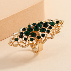 Anelli geometrici in lega cava con strass&nbsp;DY9557-3