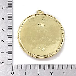 Ciondoli in ottone con placcatura a cremagliera con micro pavé di zirconi chiari&nbsp;KK-K341-53B-G